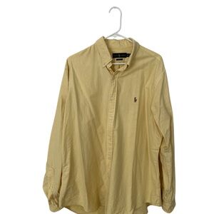 Polo Ralph Lauren Butter Yellow Button-Up Shirt Size XL